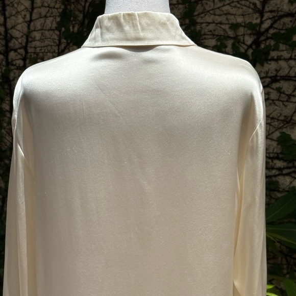 Les Copains ivory silk long sleeve blouse - Picture 5 of 10